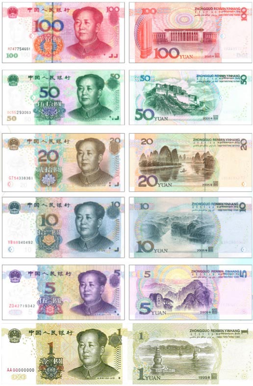 第五套人民幣圖片
